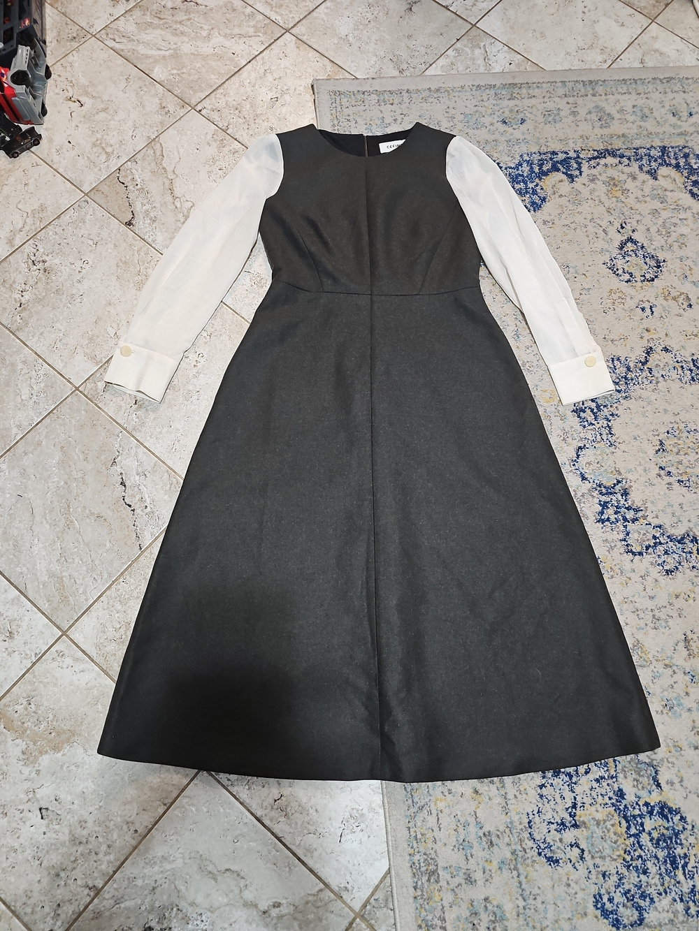 CEFINN Tilda Two Tone Wool Blend Midi Dress Size 10. - Picture 4 of 10